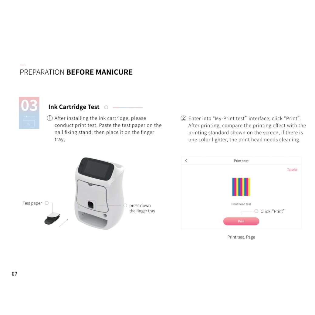 TUOSHI NP10 3d Intelligent Nail Printer Machine - Professional Digital Nail  Art Printer - Support WiFi DIY USB (Pink)