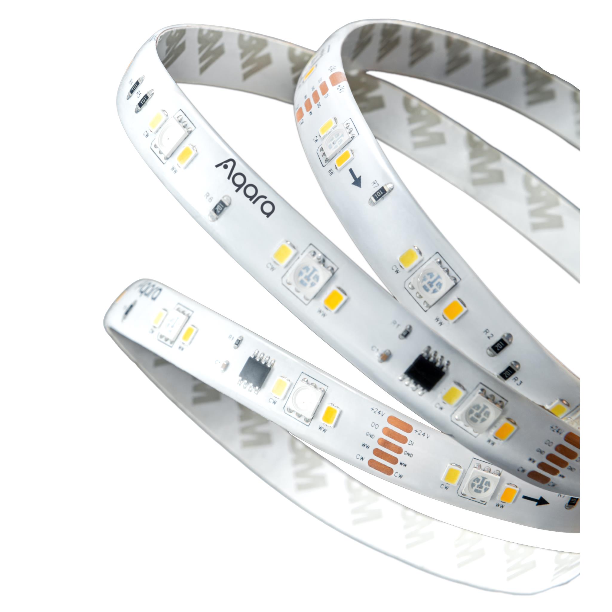  Aqara LED Strip T1 with Matter, Requires Zigbee 3.0 HUB, 6.5 FT  RGB+IC LED Strip Lights with 16 Million Colors/Tunable White/Gradient  Effects, Supports Apple Home and Alexa : Tools & Home